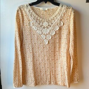 Umgee Cream Lace Floral Blouse - Great Western Wear